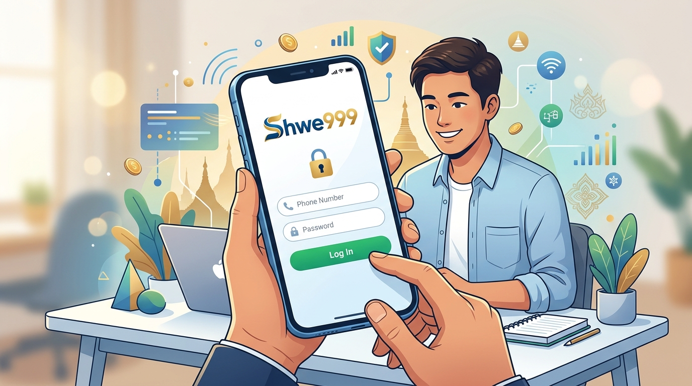 Shwe999 Myanmar login အတွက် မိုဘိုင်းလ်ဖုန်းဖြင့် ဝင်ရောက်ခြင်း