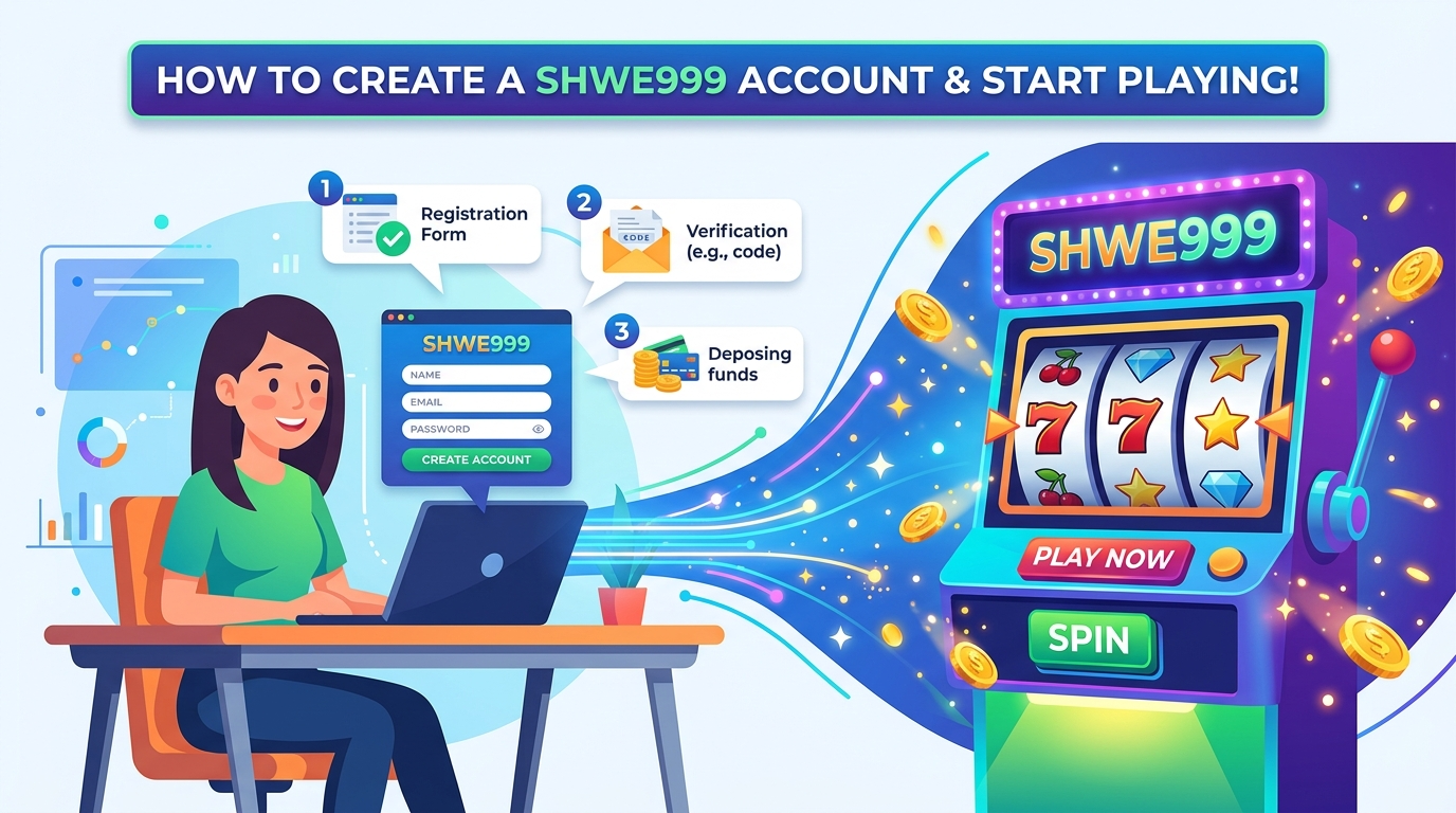 Shwe999 Slot Games ကစားရန် Account ပြုလုပ်ပုံနှင့် စတင်ကစားနည်း